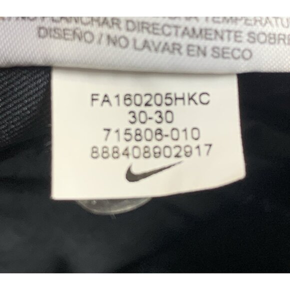 Nike Dri-Fit Chino Golf Pants Men's Black Size 30x30 Swoosh - Picture 6 of 8